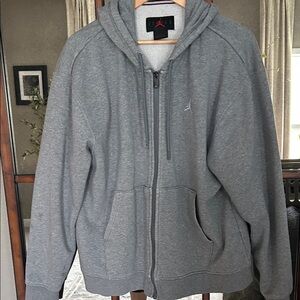 Jordan Men's Zip-Up Hoodie in Gray